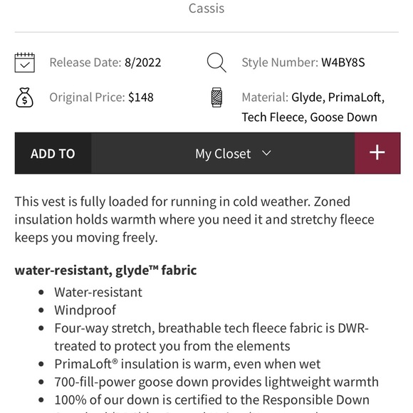 Lululemon Size 18 Down For It All Vest
Cassis - Picture 12 of 15